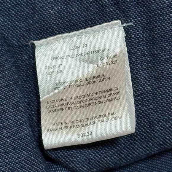 DICKIES Unisex Bib Overalls Blue Denim Workwear 30x30 Sm-Med - Picture 3 of 12